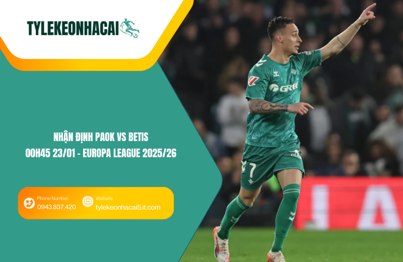 Đội hình dự kiến trước trận PAOK vs Betis