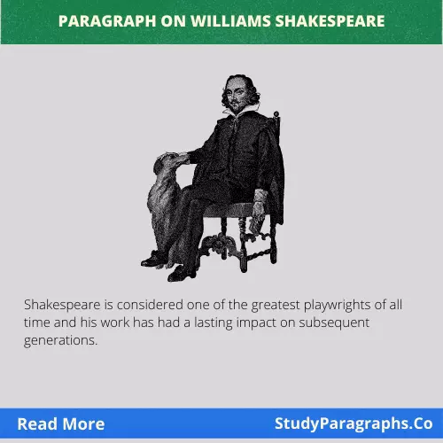 Williams Shakespeare paragraph
