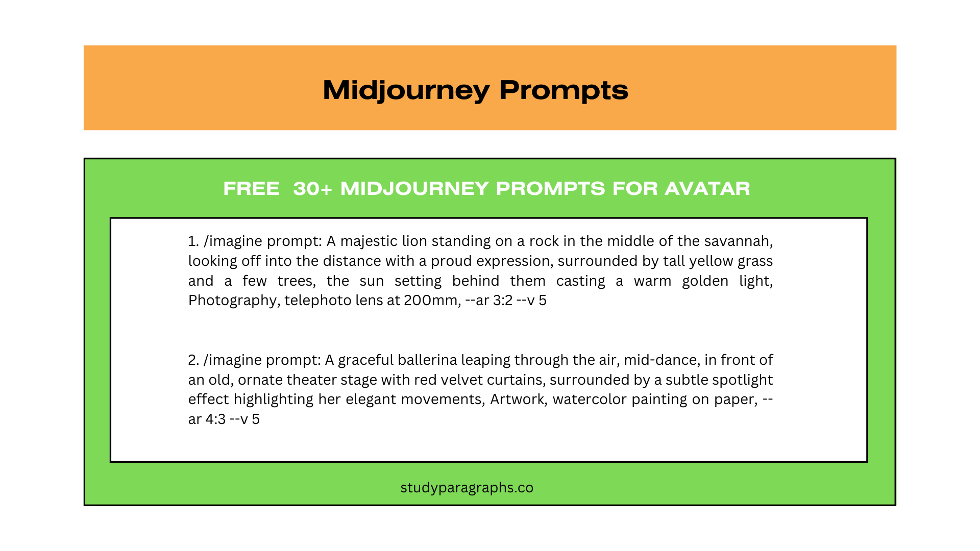 AI art prompts for avatar
