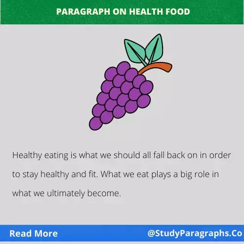 Importance Of healthy foods paragraph