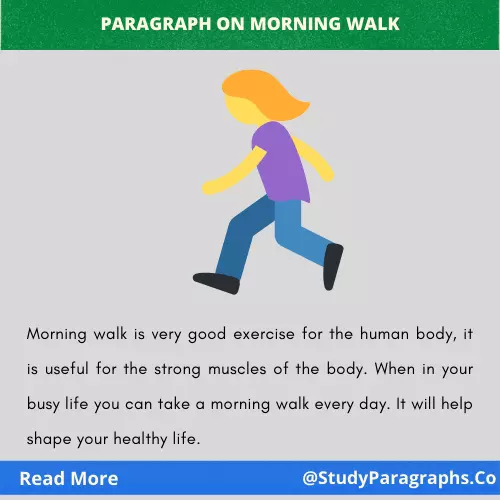 Paragraph On morning walk