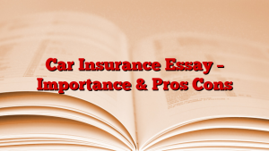 Car Insurance Essay – Importance & Pros Cons