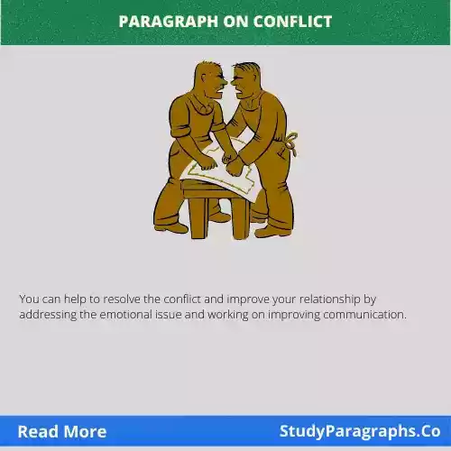 About Conflict Paragraph Writing Example in English