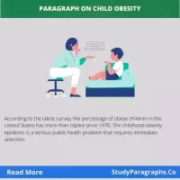 Child Obesity Paragraph Writing Example in English For Students