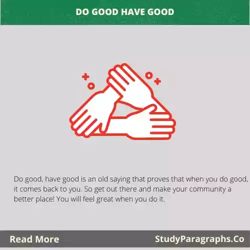 Do Good Have Good Paragraph Writing Example In English