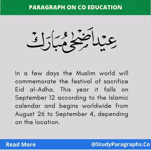 Eid Al Adha Festival Paragraph Example For Students