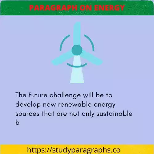 Energy short essay paragraph 
