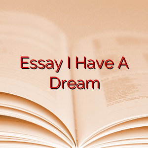 Essay I Have A Dream