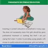 Female Education Paragraph Writing Example In English For Students