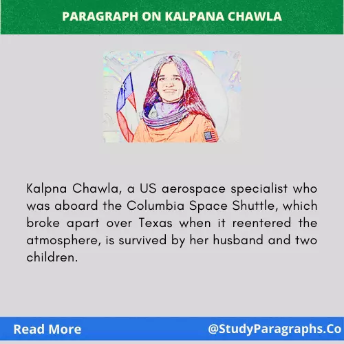 Short paragraph on KALPANA chawla