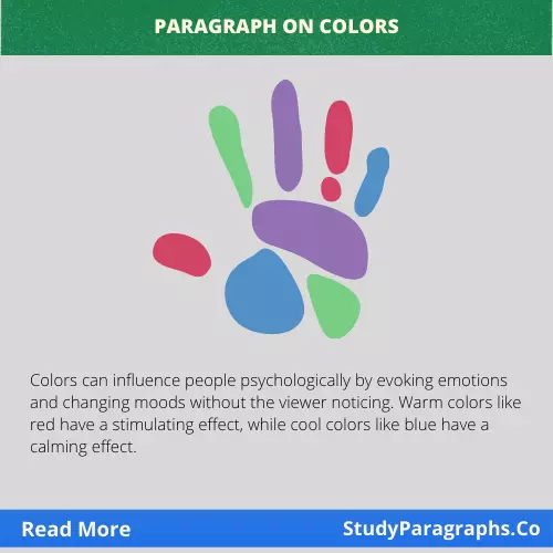 Paragraph about basic colors