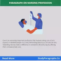 Paragraph on nursing profession