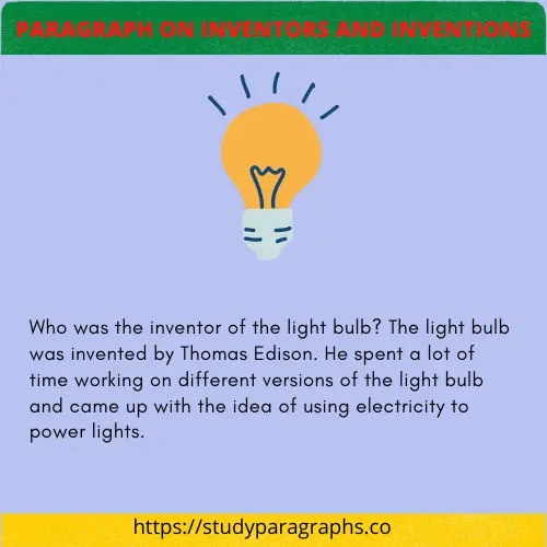 Inventors And Inventions Essay & Paragraph In English
