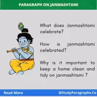Value, Importance And Celebration Of Janmashtami Festival Paragraph