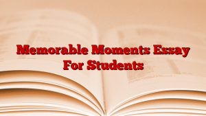 Memorable Moments Essay For Students