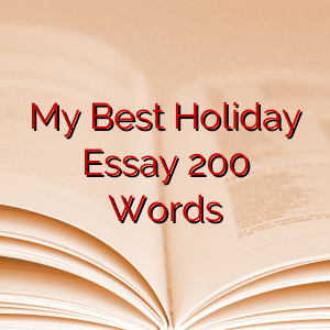 My Best Holiday Essay 200 Words