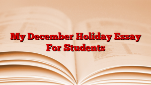 My December Holiday Essay For Students