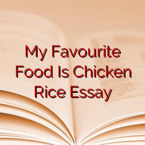 My Favourite Food Is Chicken Rice Essay