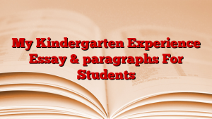 My Kindergarten Experience Essay & paragraphs For Students