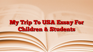 My Trip To USA Essay For Children & Students
