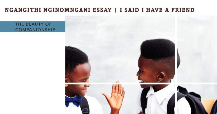 Essay On Ngangithi Nginomngani | I Said I Have a Friend
