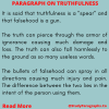 Paragraph about truthfulness