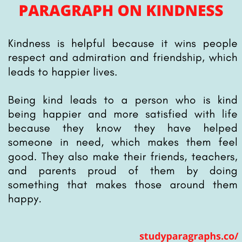 Kindness Paragraph
