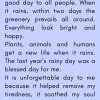 Paragraph on a rainy day