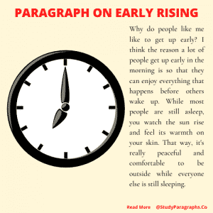 Paragraph about early rising
