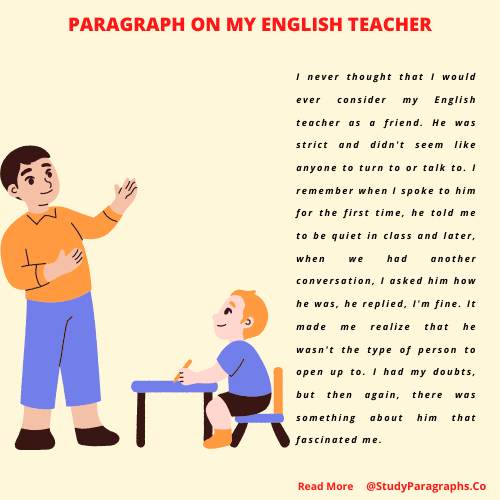 Paragraph a about my English teacher