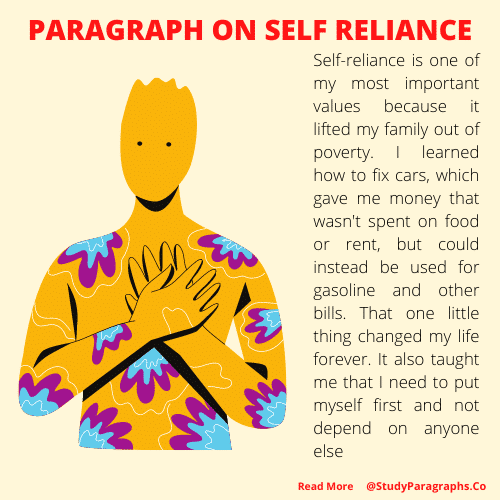 Paragraph about self reliance