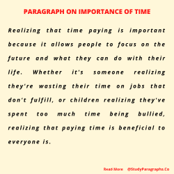 Paragraph about time Importance in our life
