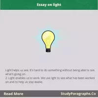 Short Essay On Light For Students