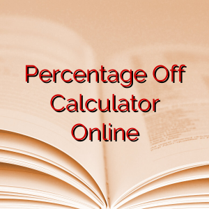 Percentage Off Calculator Online