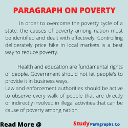 Poverty paragraph writing