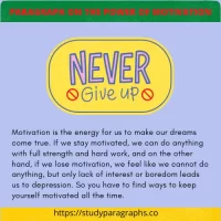 The Power Of Motivation Essay & Paragraph Writing Example In English