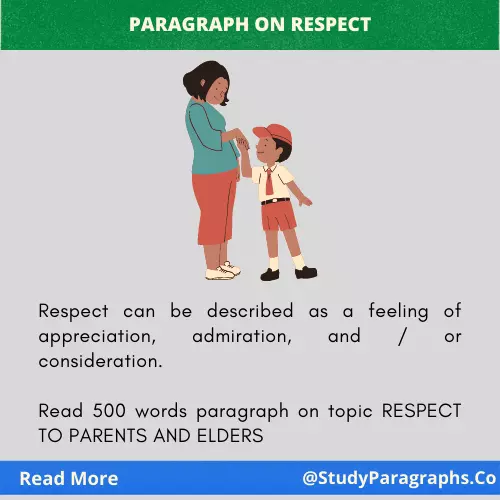 respect paragraph for students to copy