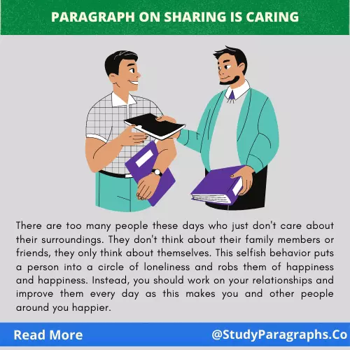 Paragraph about sharing is caring