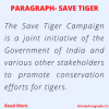 Analytical Paragraph On Save Tiger In 100, 200 Words For Students