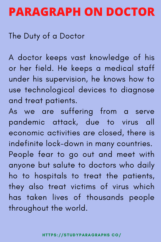 Doctor paragraph