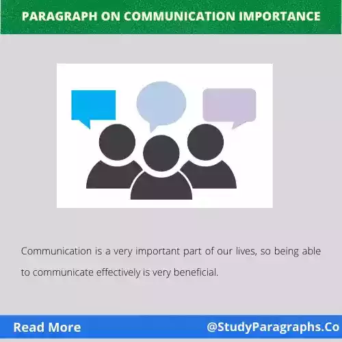 About importance of communication paragraph for students