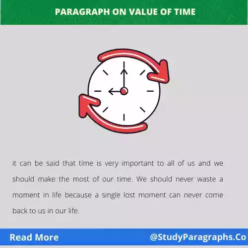 The Value Of Time Paragraph For Students