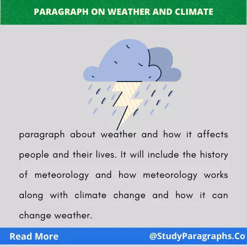 Paragraph About Weather And Climate
