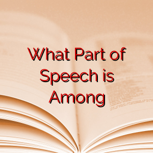 What Part of Speech is Among