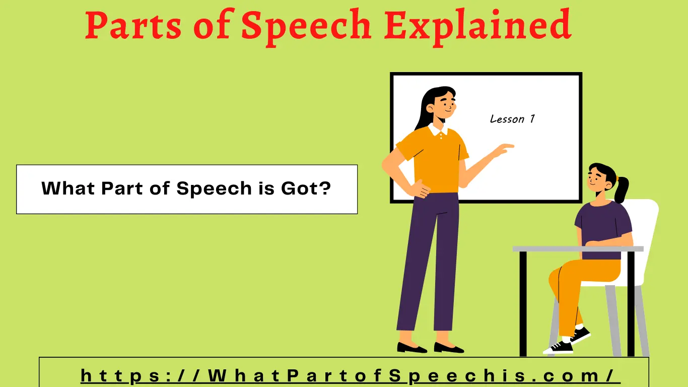 what part of speech is got