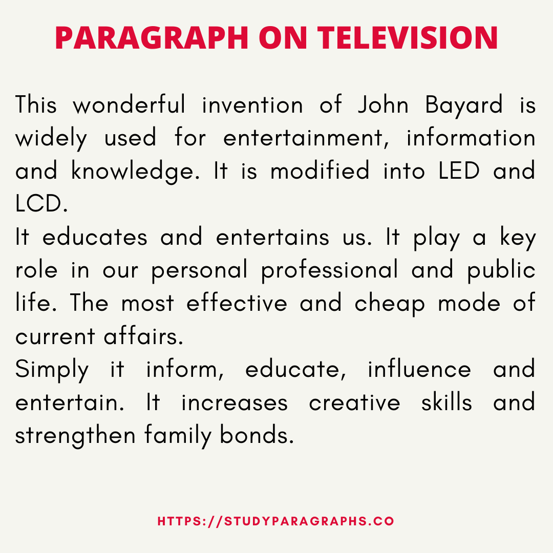 Television paragraph