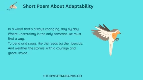A short Poem About adaptability 