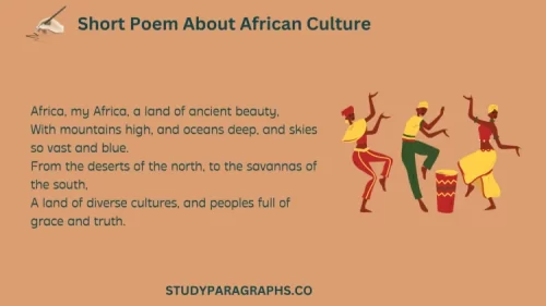 A short Poem About African culture 