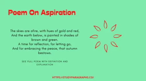 Short Poem On Aspiration With Explained Verses