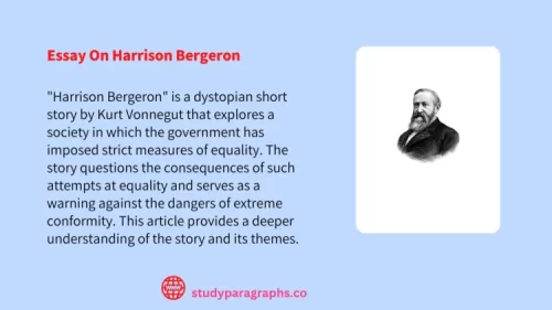 Short Essay On Harrison Bergeron | An Example Essay